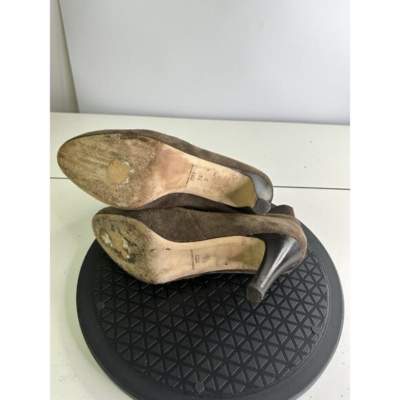 DANA DAVIS Brown Suede Leather Ankle Booties Sz 7.5 B - Picture 9 of 11